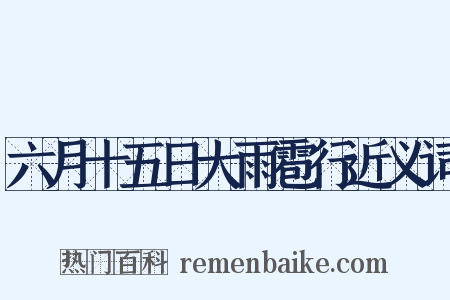 六月十五日大雨雹行近义词是什么意思的图片